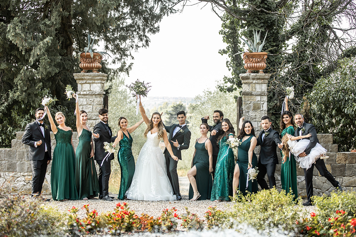 American wedding in castello il Palagio Tuscany