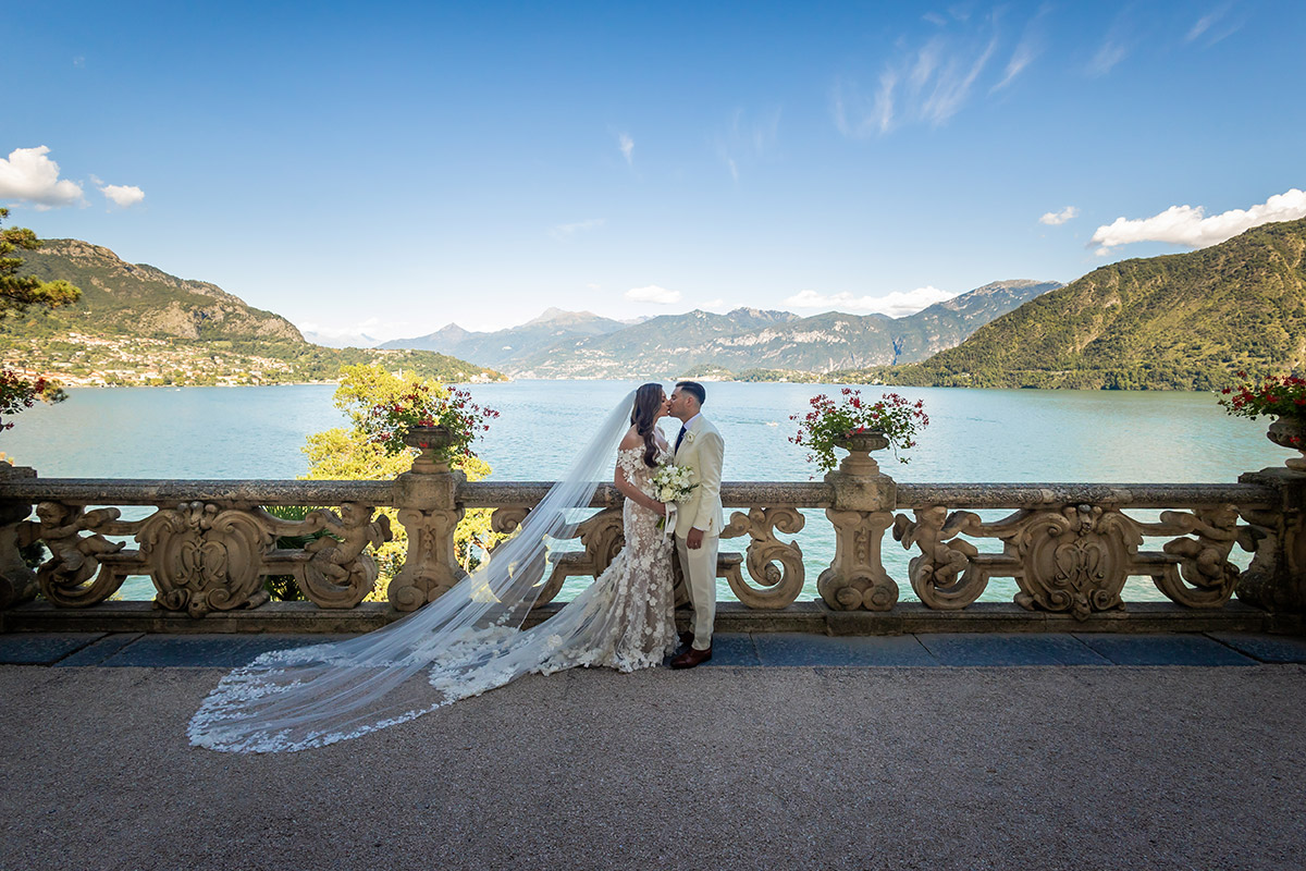 American wedding on Lake Como
