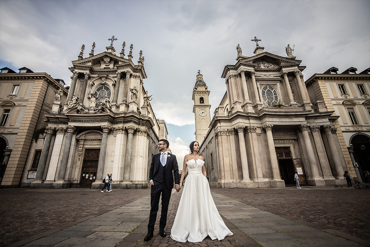 foto matrimonio Piazza San Carlo